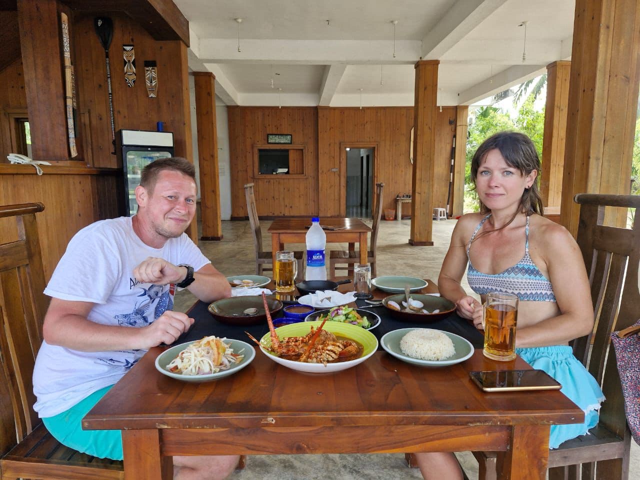 Couple Dining Indoor Rice Beer