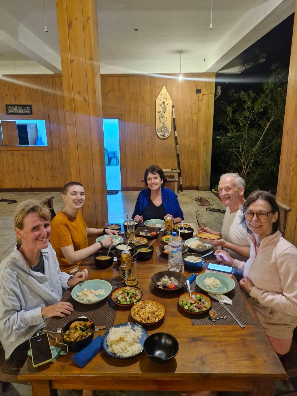 Five People Dinner Wooden Restaurant