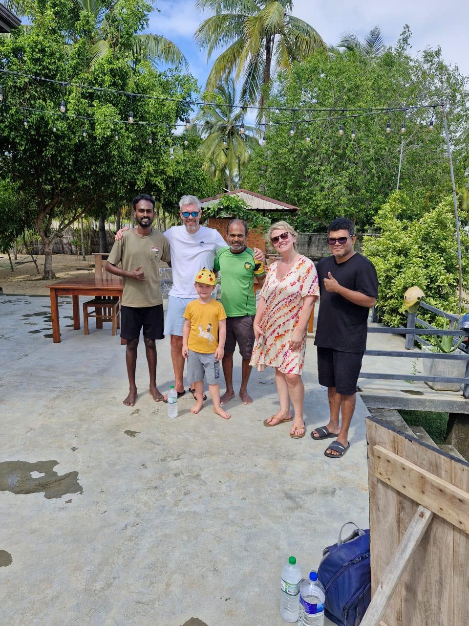 Six People Group Posing Outdoor